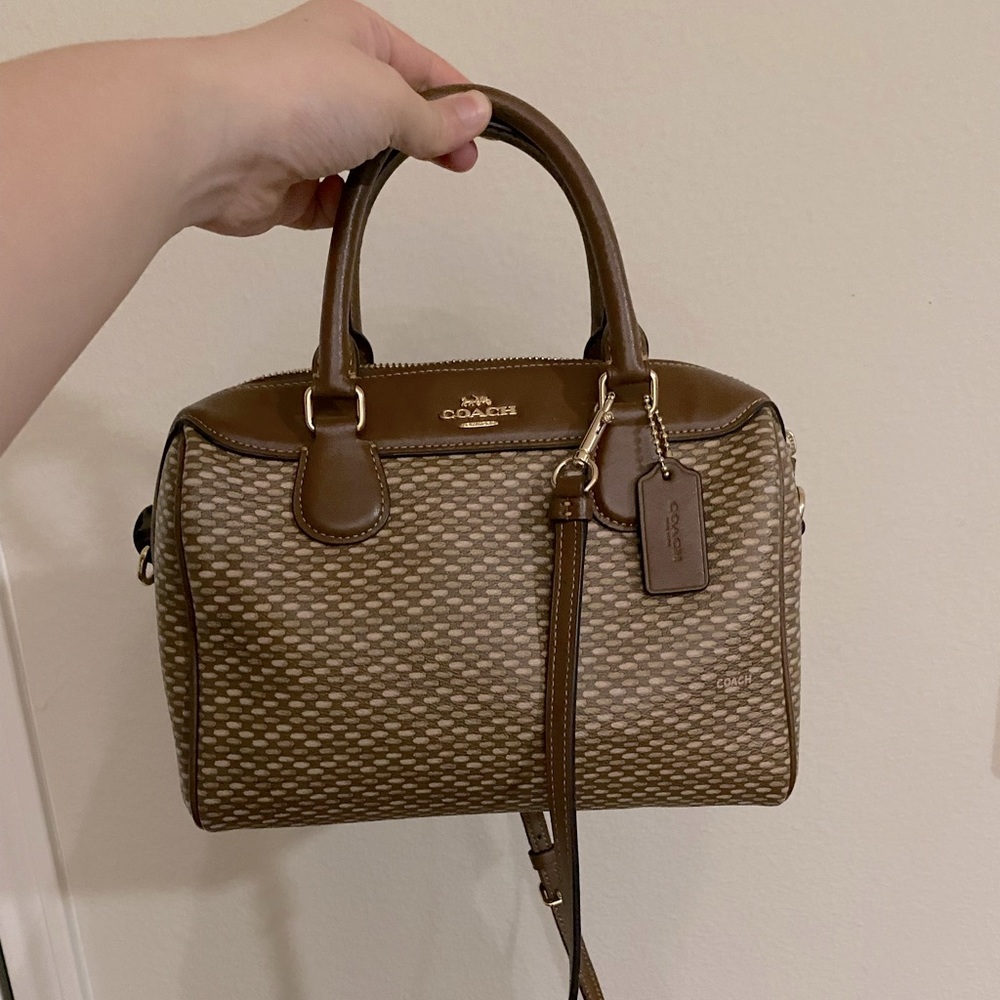 Coach Mini Bennet Satchel for woman/ crossbody bag/ handbag/ taupe